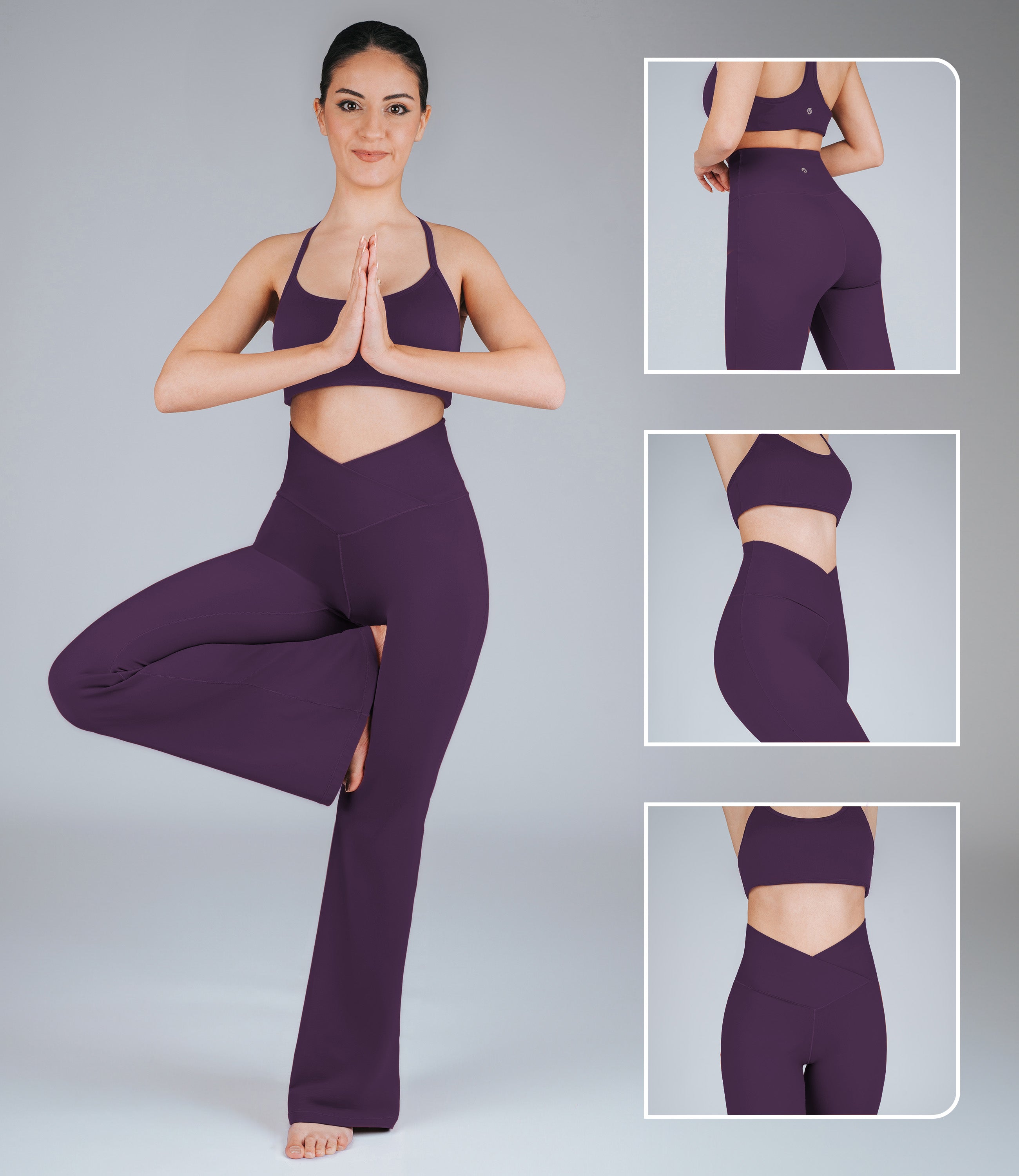 NirLUX™ Crossover High Waist Flare Leggings 30" Inseam