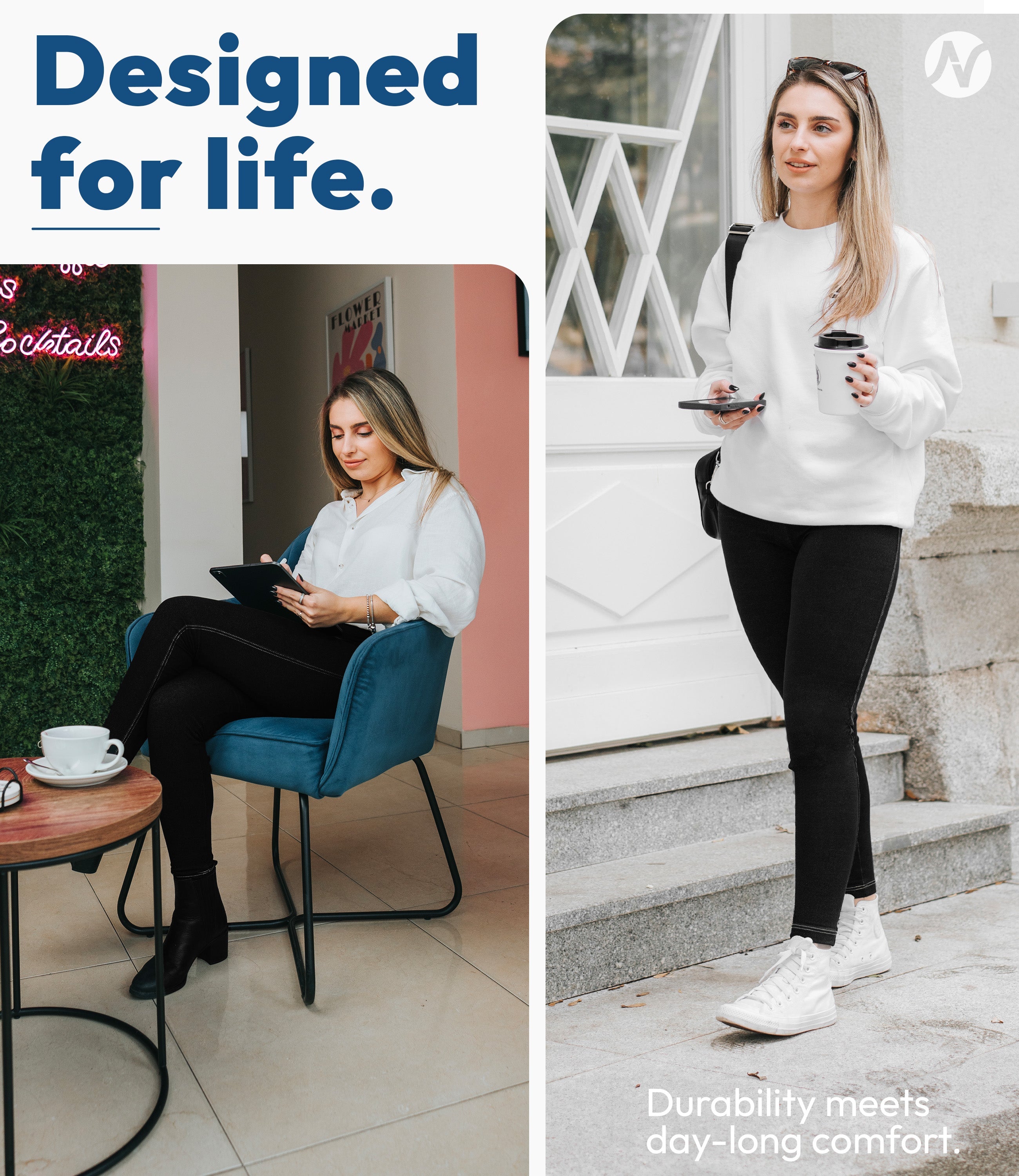 NirJEANS™ High Waist Denim-Look Jeggings for Women