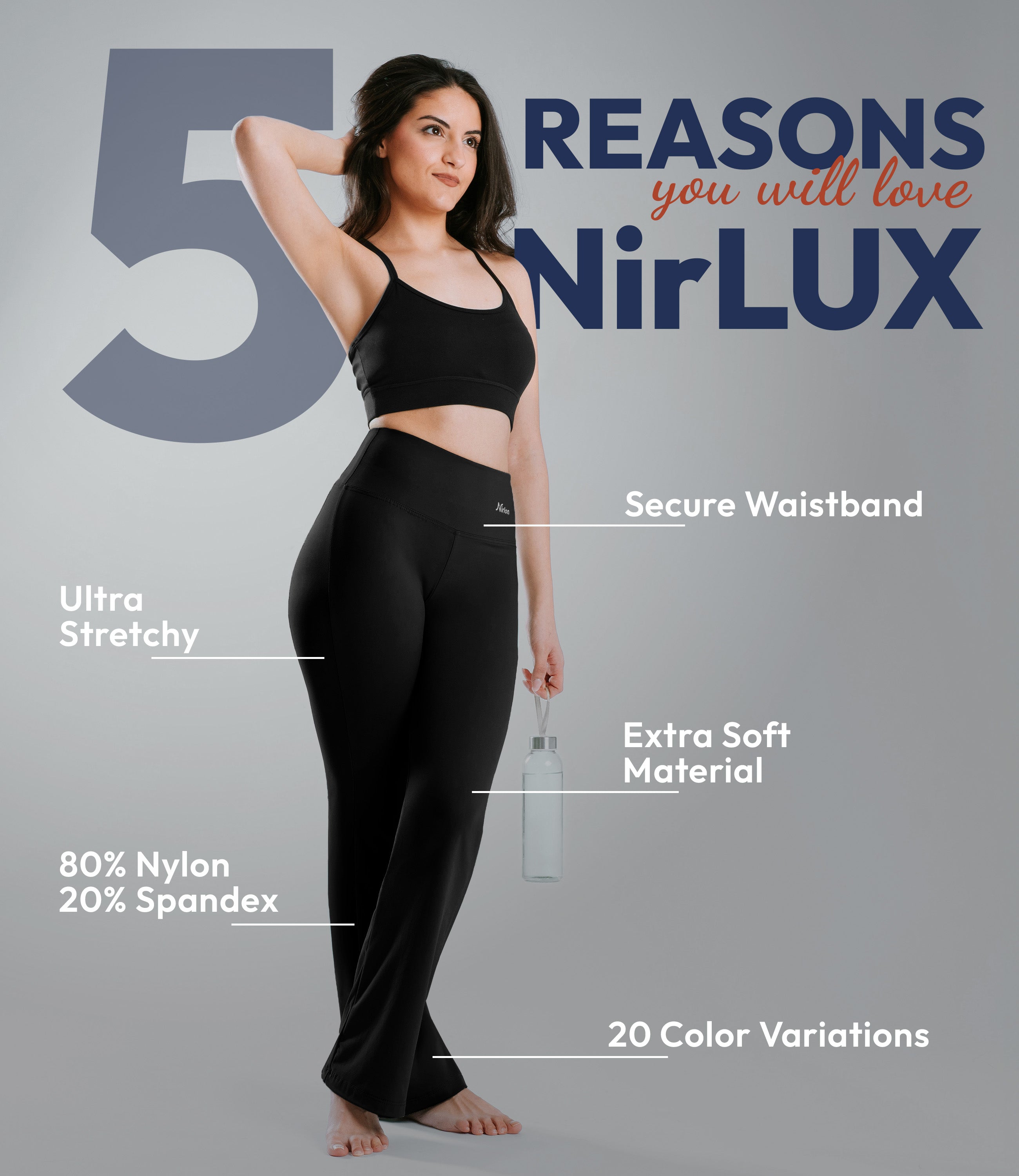 NirLUX™ High Waist Bootcut Leggings for Women