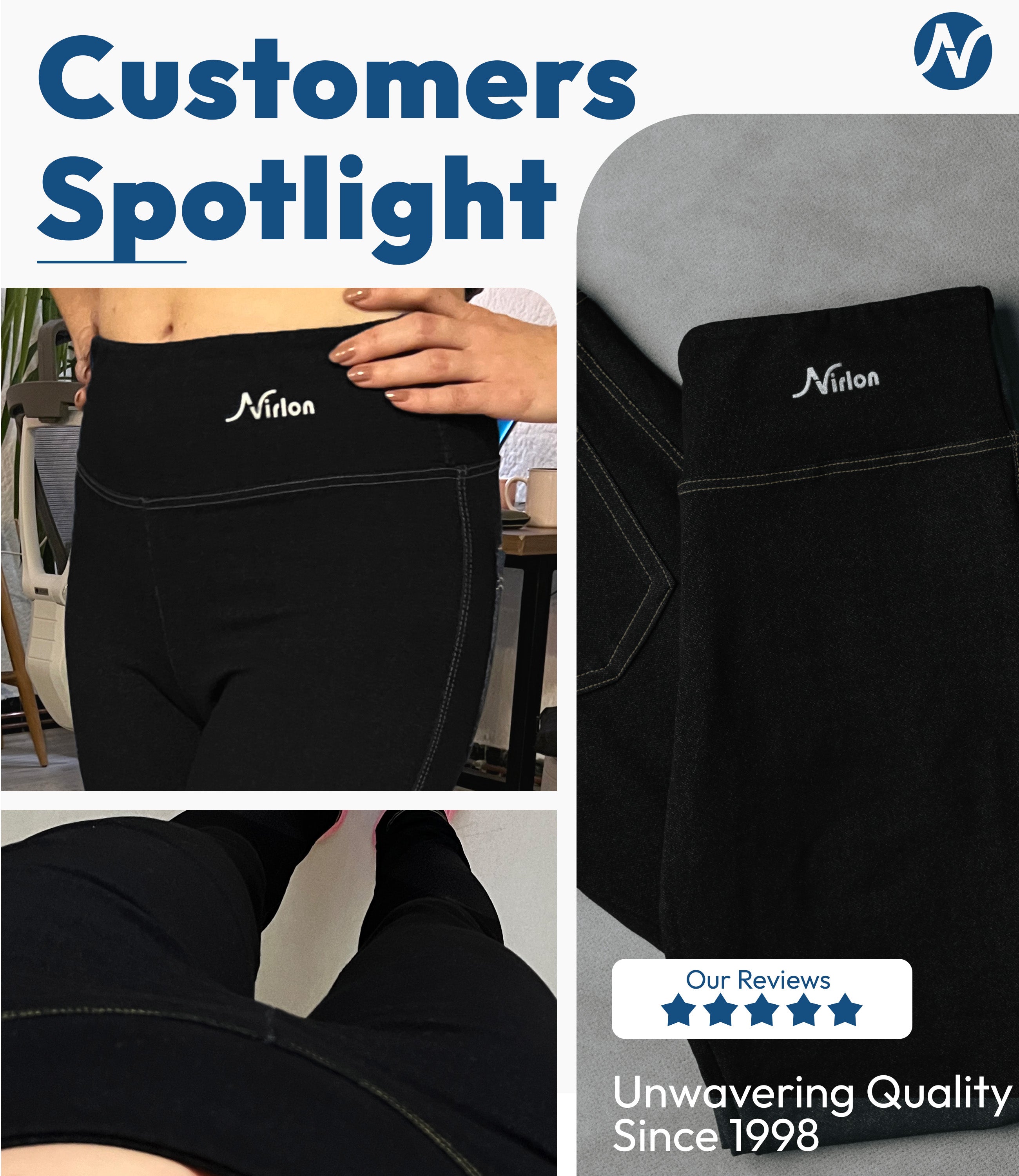 NirJEANS™ High Waist Denim-Look Jeggings for Women