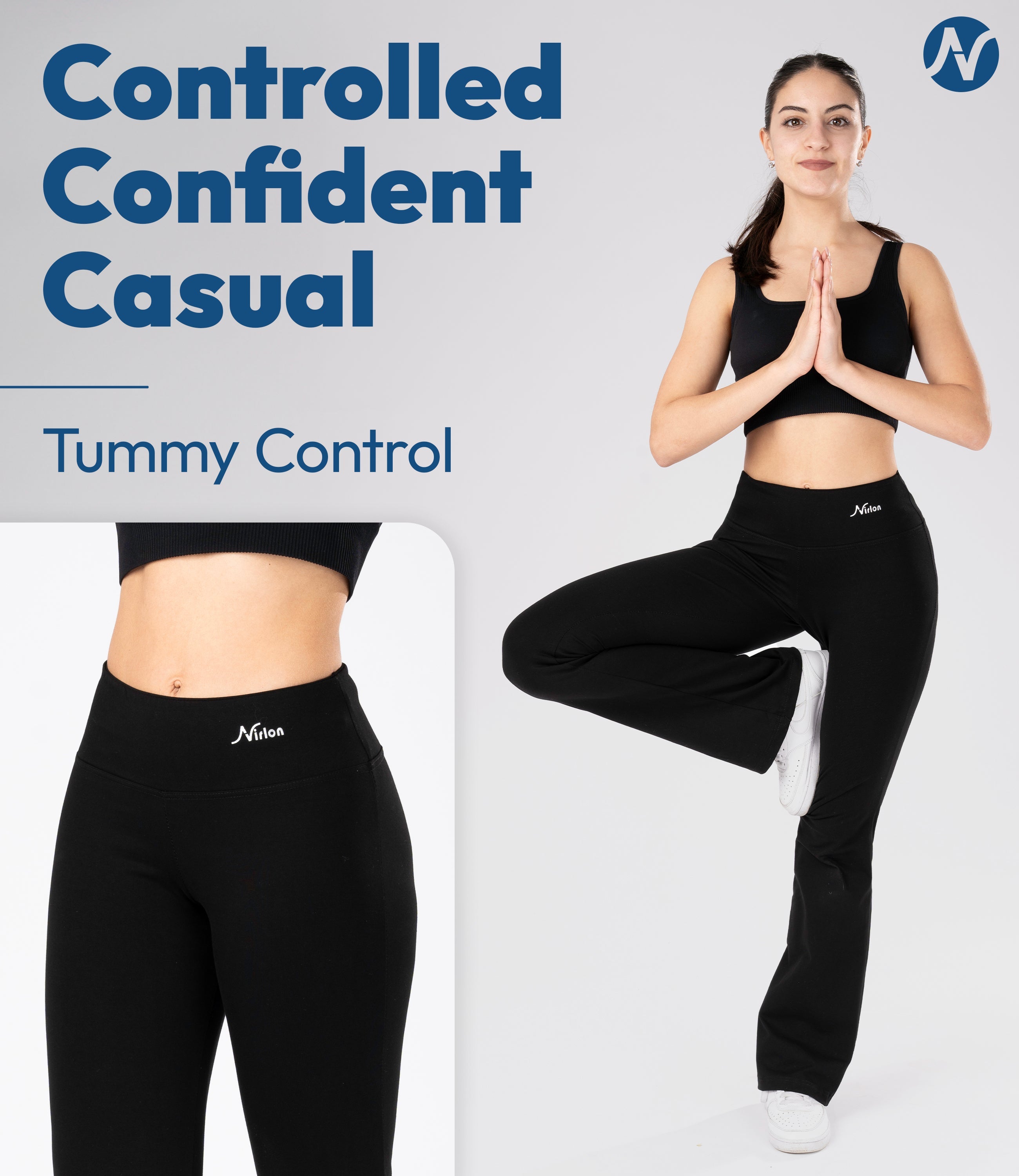 CottoNIR™ High Waist Bootcut Yoga Pants for Women