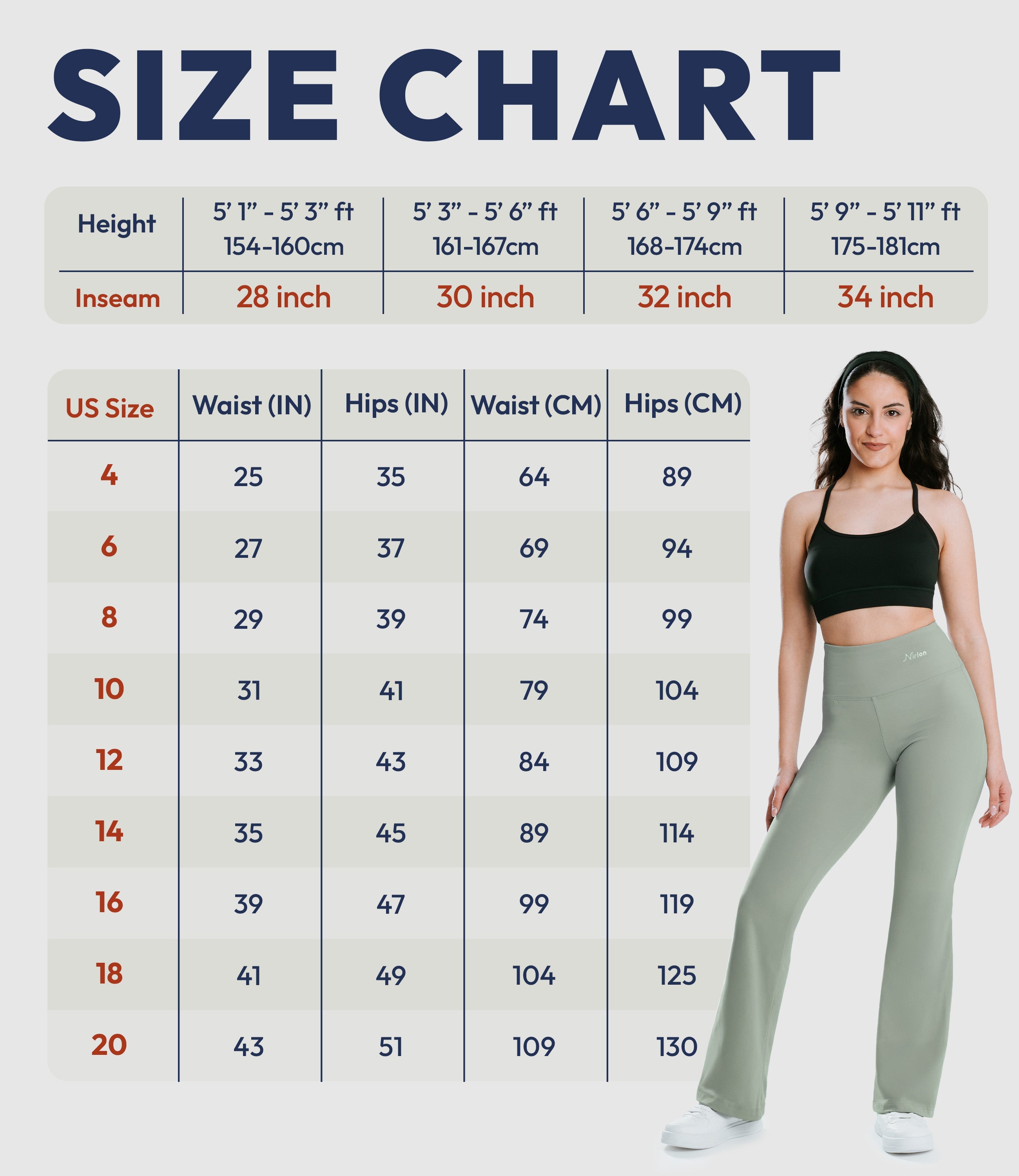 NirLUX™ High Waist Bootcut Leggings for Women