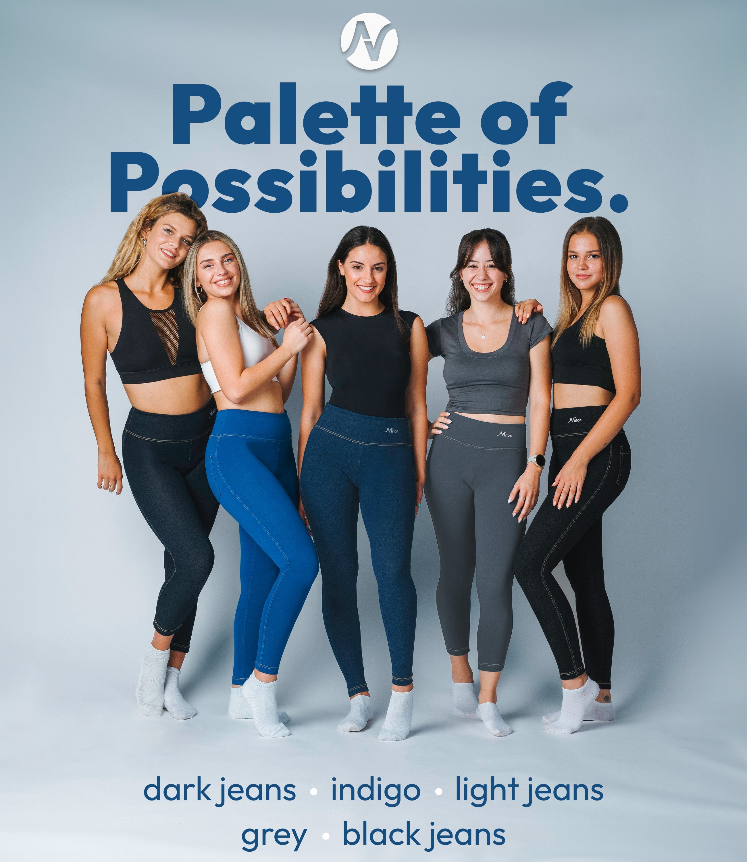 NirJEANS™ High Waist Denim-Look Jeggings for Women