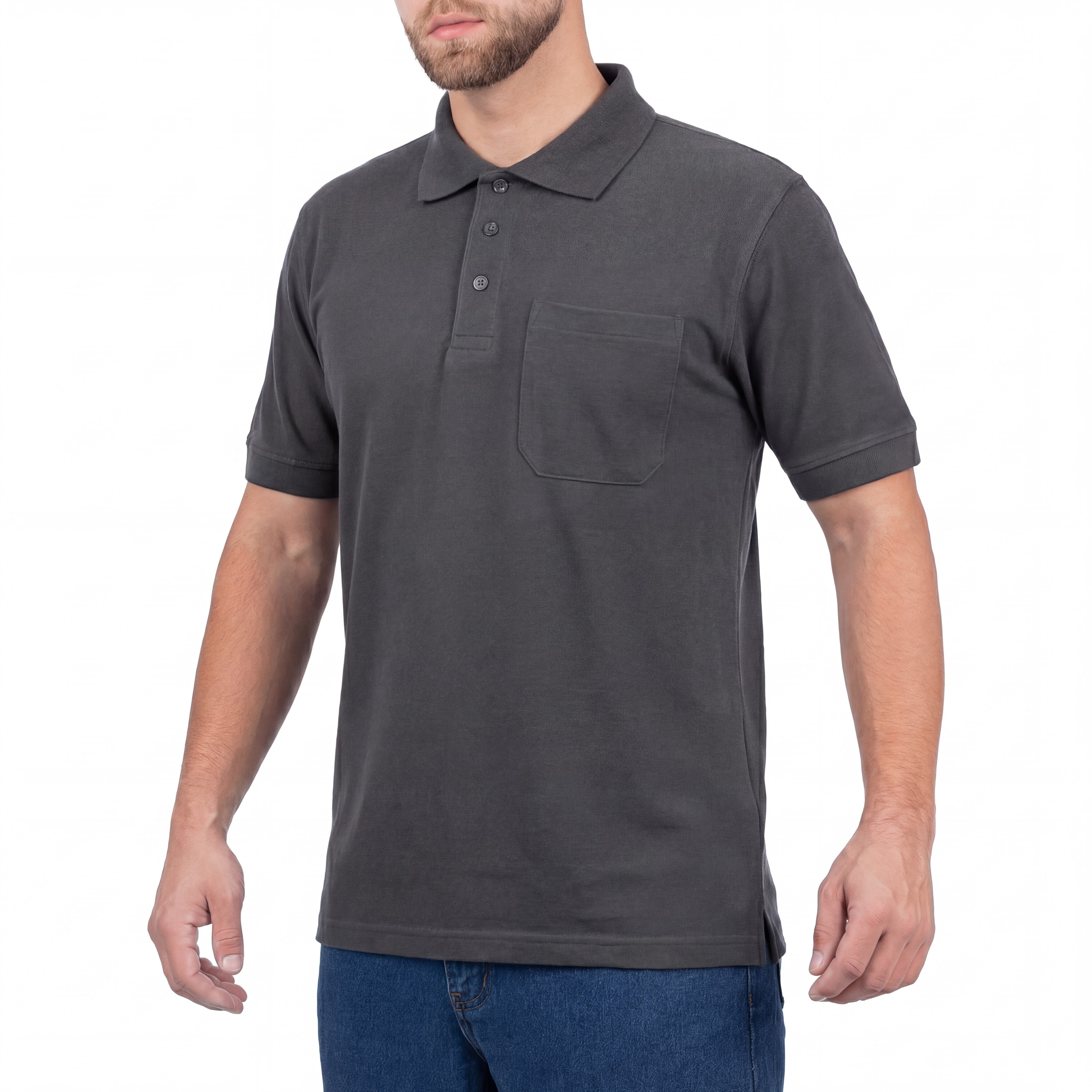 Short Sleeve Polo Shirt with Pocket for Men - Nirlon