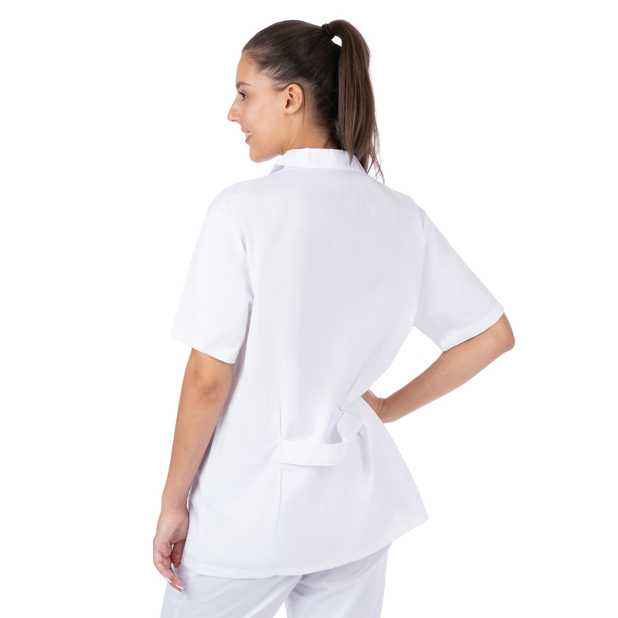Short Sleeve Lab Coat for Women - Nirlon