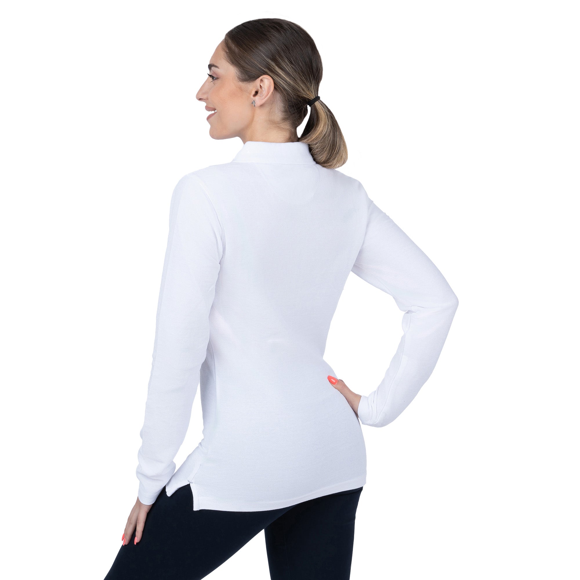 Classic Long Sleeve Polo Shirt for Women - Nirlon