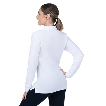 Classic Long Sleeve Polo Shirt for Women - Nirlon
