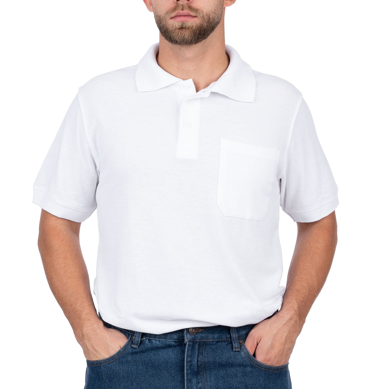 Short Sleeve Polo Shirt with Pocket for Men - Nirlon