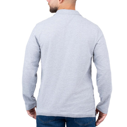 Long Sleeve Polo Shirt with Pocket for Men - Nirlon