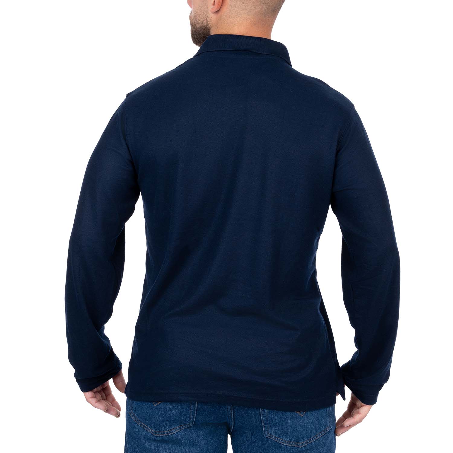 Long Sleeve Polo Shirt with Pocket for Men - Nirlon
