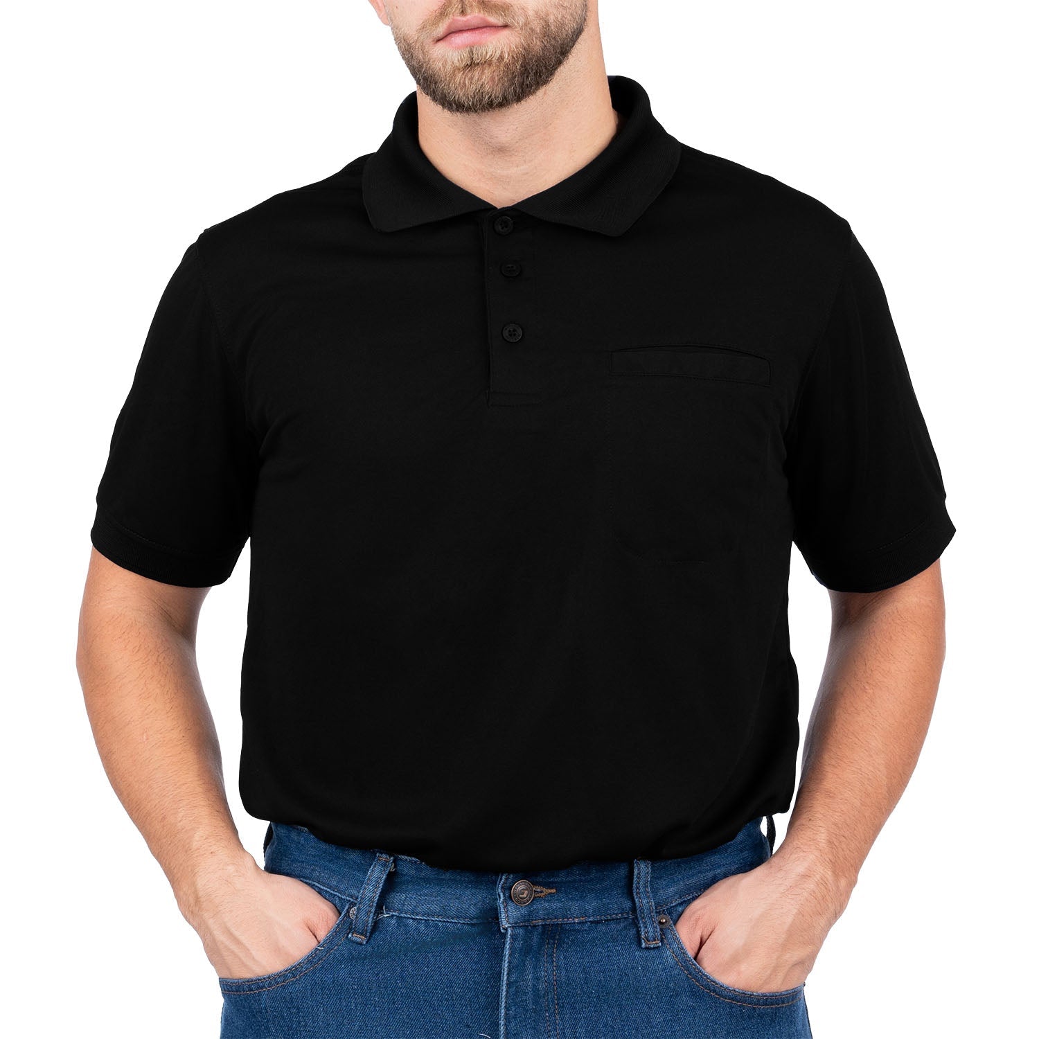 Moisture-Wicking Polo Shirt with Hidden Pocket for Men - Nirlon