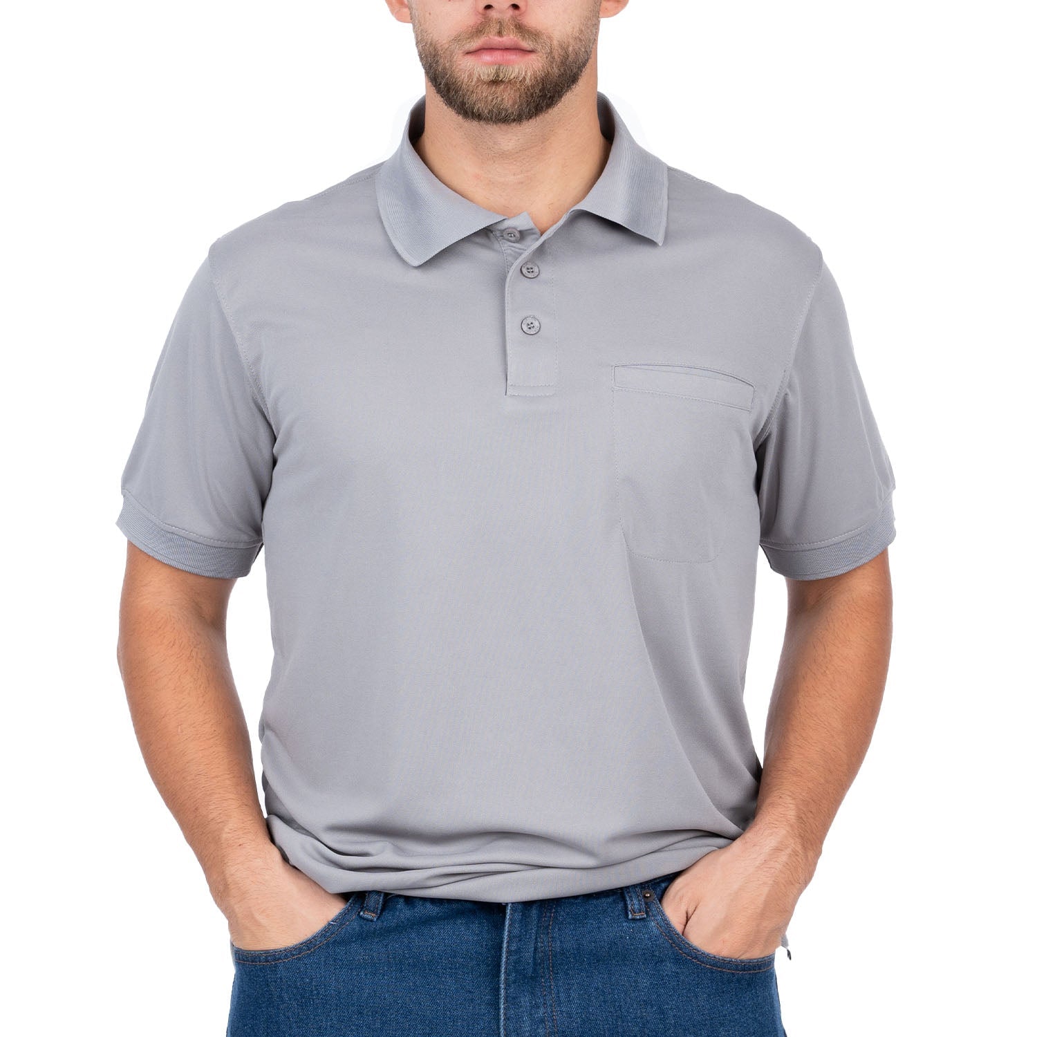 Moisture-Wicking Polo Shirt with Hidden Pocket for Men - Nirlon