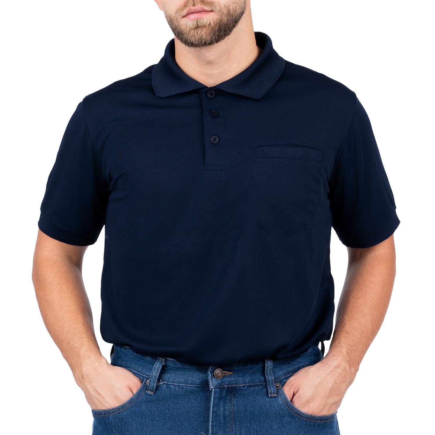Moisture-Wicking Polo Shirt with Hidden Pocket for Men - Nirlon