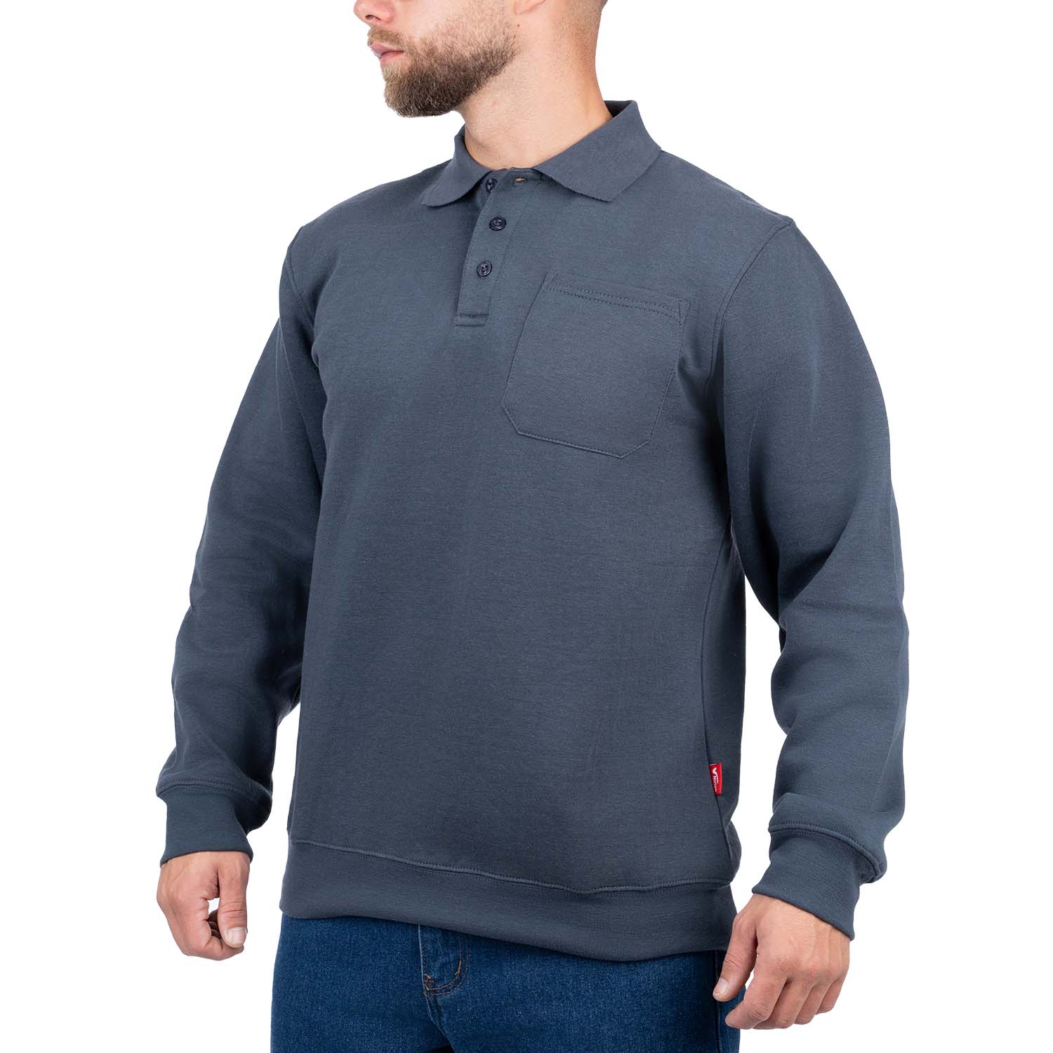 Pullover Polo Sweatshirt with Pocket - Nirlon