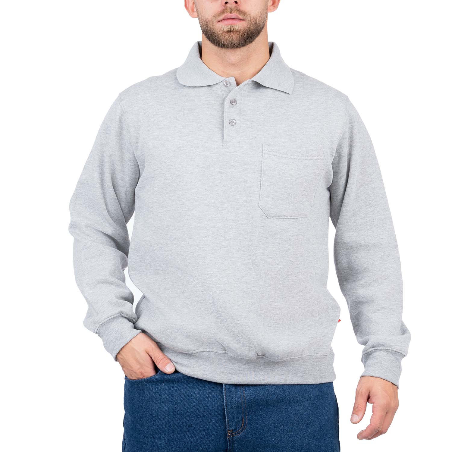 Pullover Polo Sweatshirt with Pocket - Nirlon