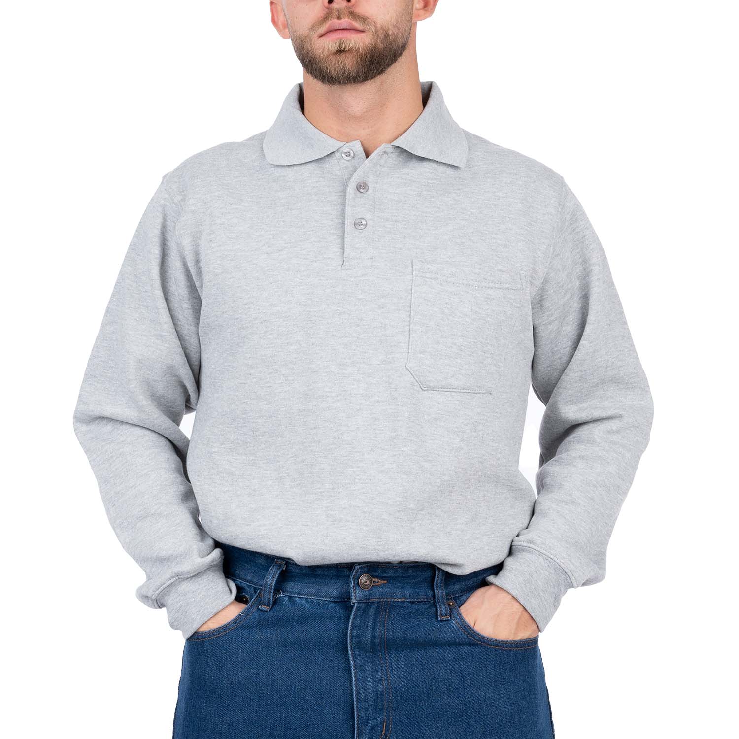 Pullover Polo Sweatshirt with Pocket - Nirlon
