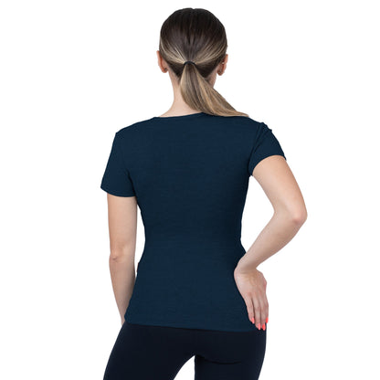 CottoNIR™ Ribbed V-Neck Short Sleeve T-Shirt for Women - Nirlon