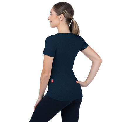 CottoNIR™ Ribbed V-Neck Short Sleeve T-Shirt for Women - Nirlon