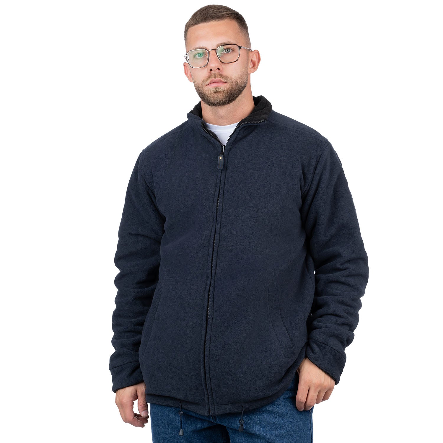 Reversible Zip Up Fleece Jacket for Men - Nirlon