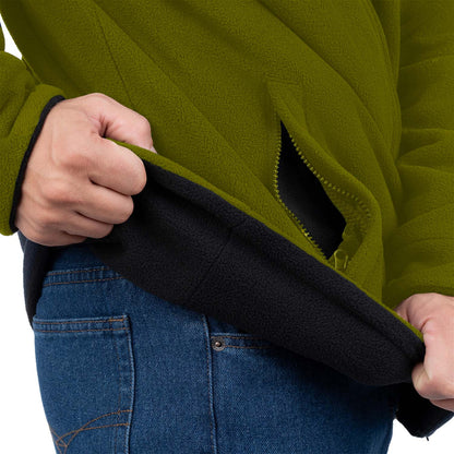 Reversible Zip Up Fleece Jacket for Men - Nirlon