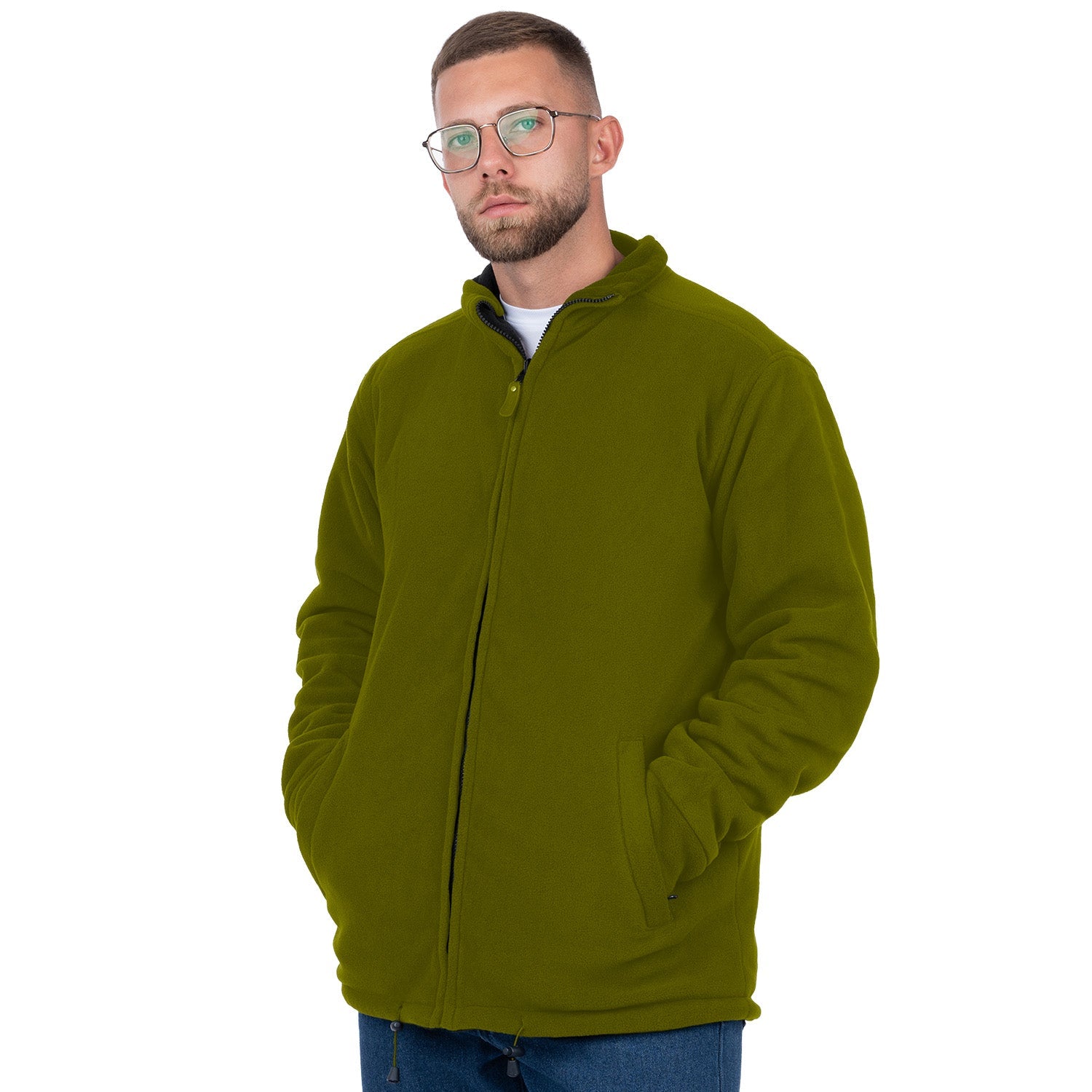 Reversible Zip Up Fleece Jacket for Men - Nirlon