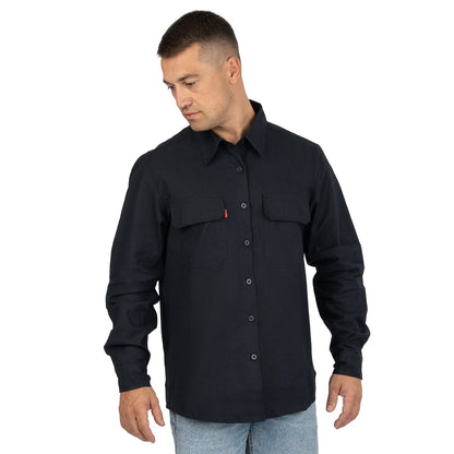 Long Sleeve Professional Work Shirt with Velcro Pockets - Nirlon