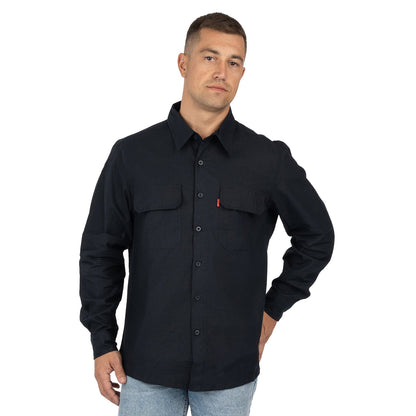 Long Sleeve Professional Work Shirt with Velcro Pockets - Nirlon