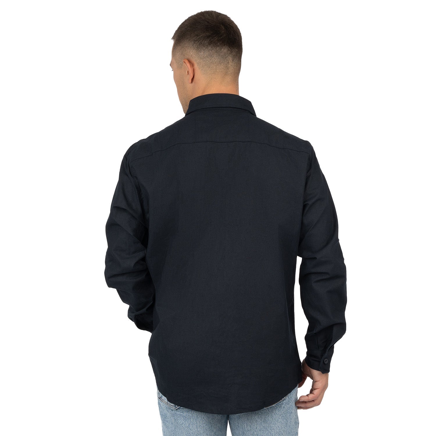 Long Sleeve Professional Work Shirt with Velcro Pockets - Nirlon