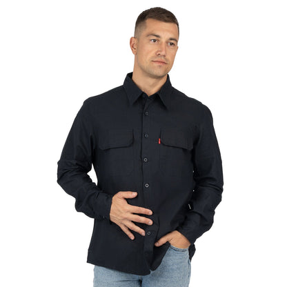 Long Sleeve Professional Work Shirt with Velcro Pockets - Nirlon