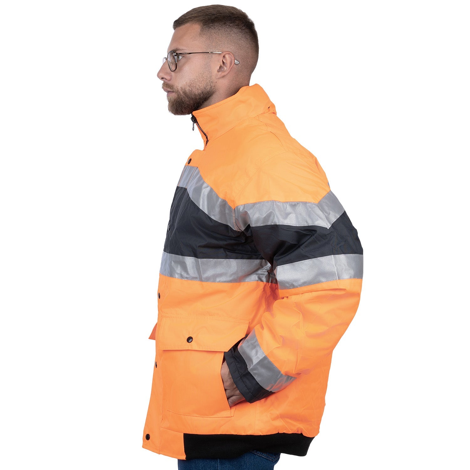 Reflective High Visibility Winter Jacket for Men - Nirlon