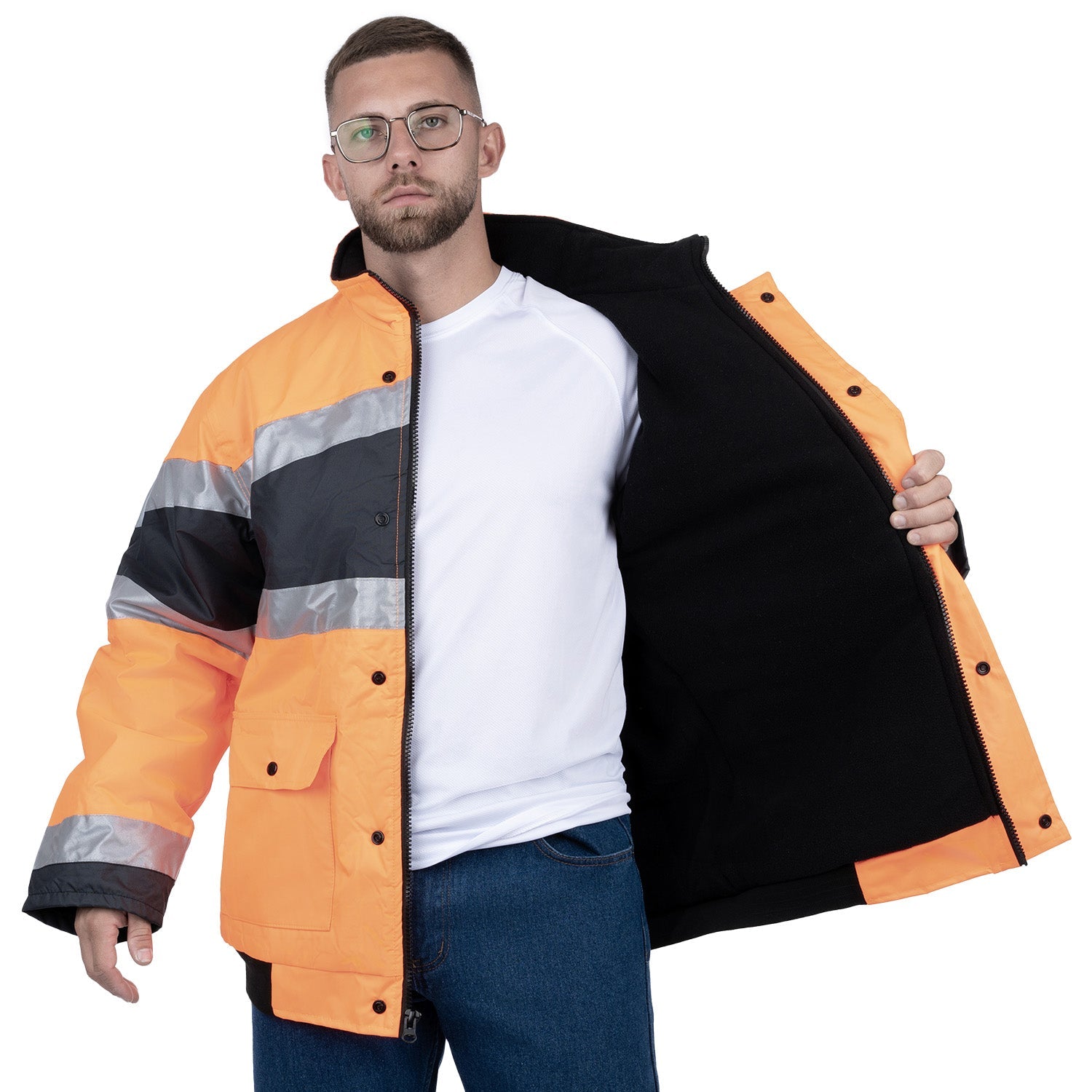 Reflective High Visibility Winter Jacket for Men - Nirlon