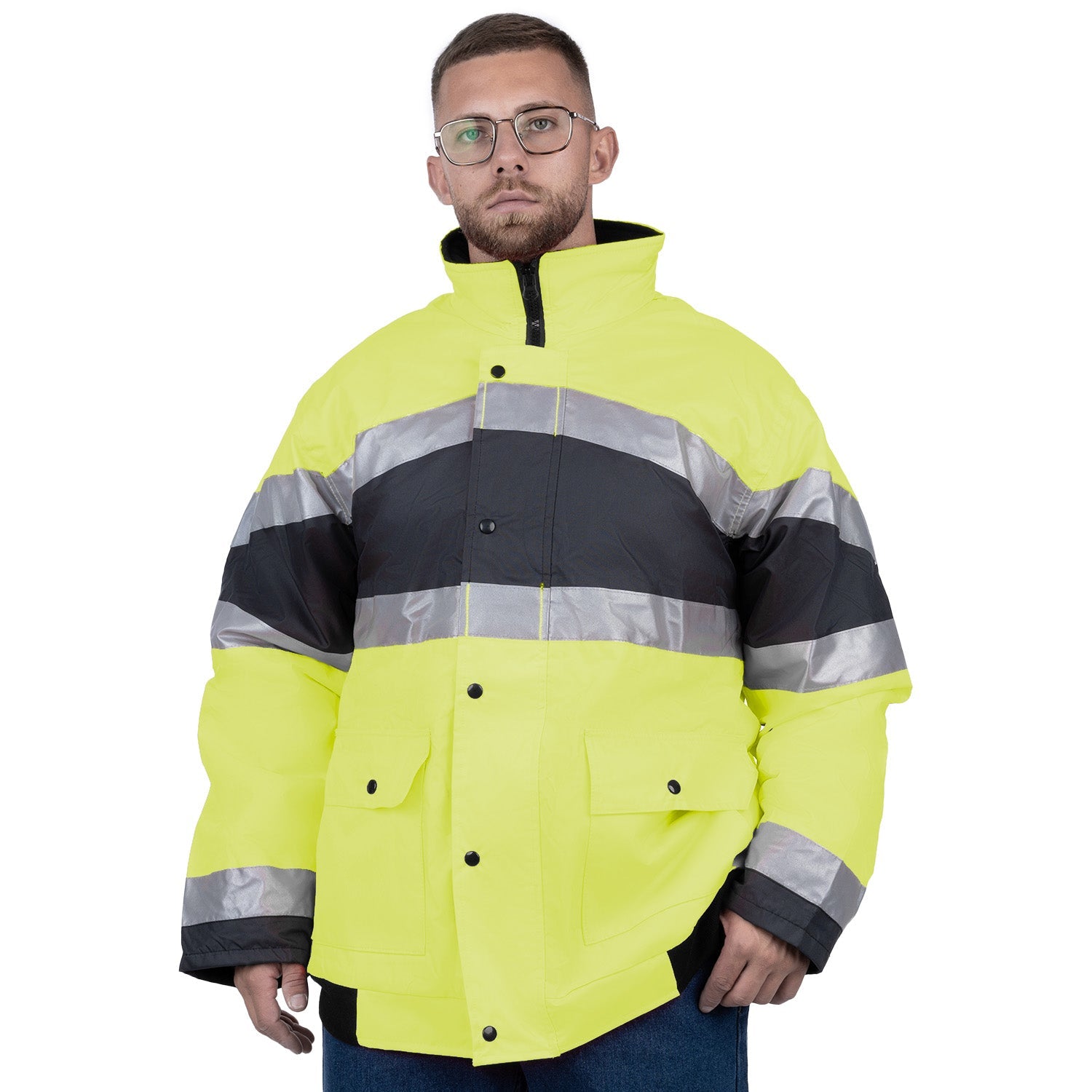 Reflective High Visibility Winter Jacket for Men - Nirlon