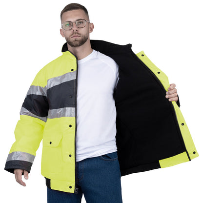 Reflective High Visibility Winter Jacket for Men - Nirlon