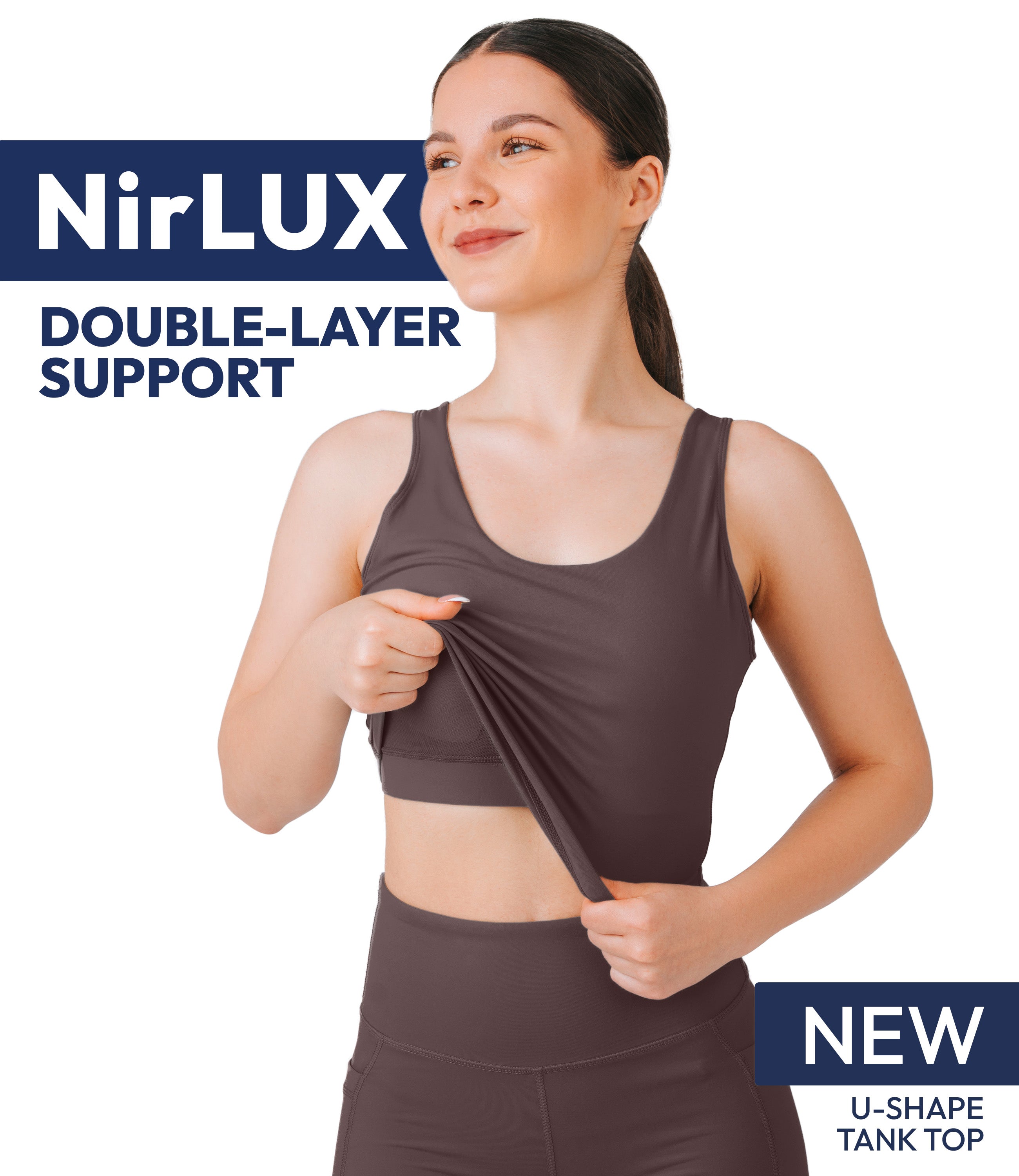 NirLUX™ U Back Sports Bra Longline Tank Top for Women