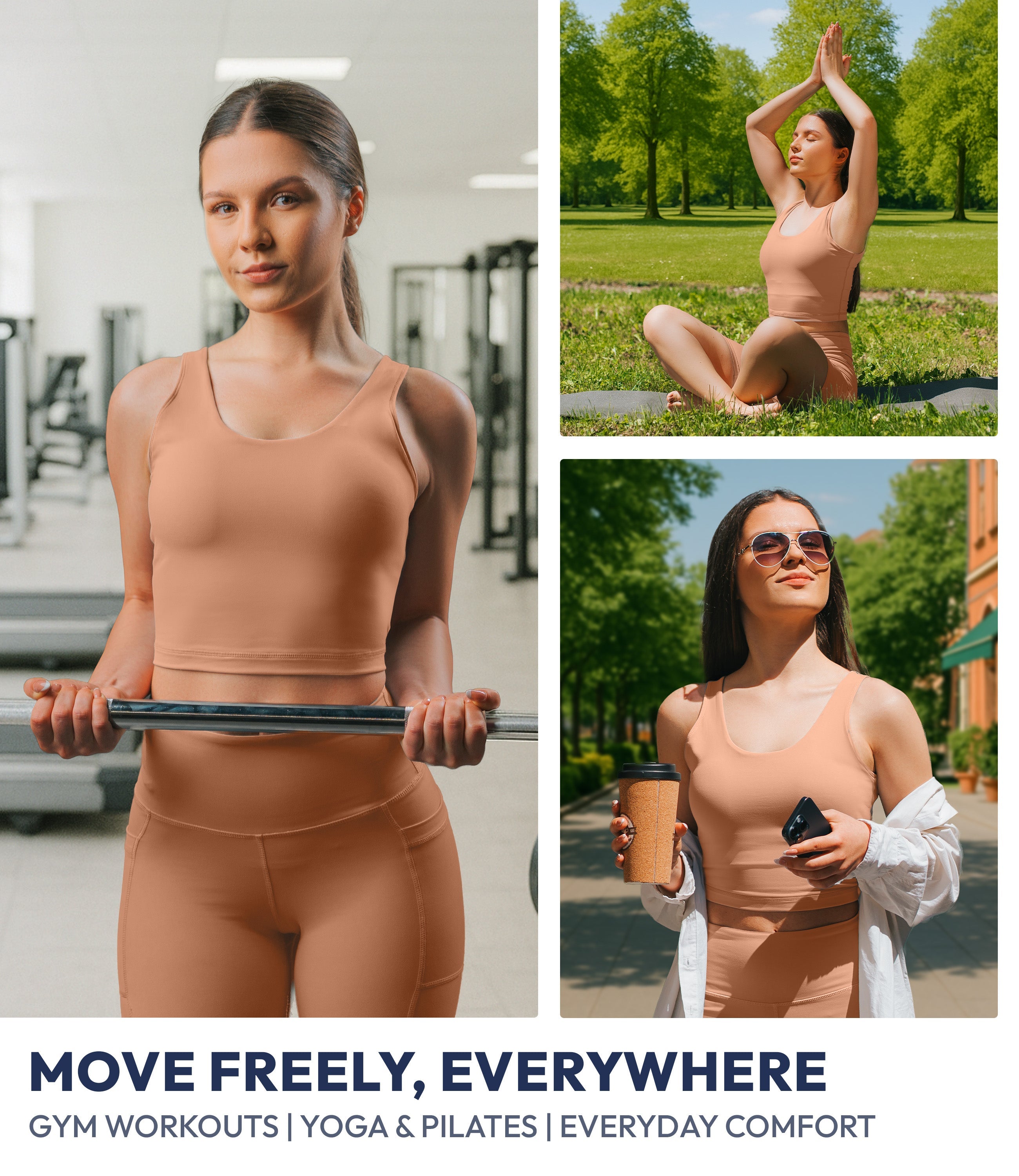 NirLUX™ U Back Sports Bra Longline Tank Top for Women