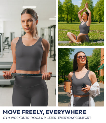 NirLUX™ U Back Sports Bra Longline Tank Top for Women