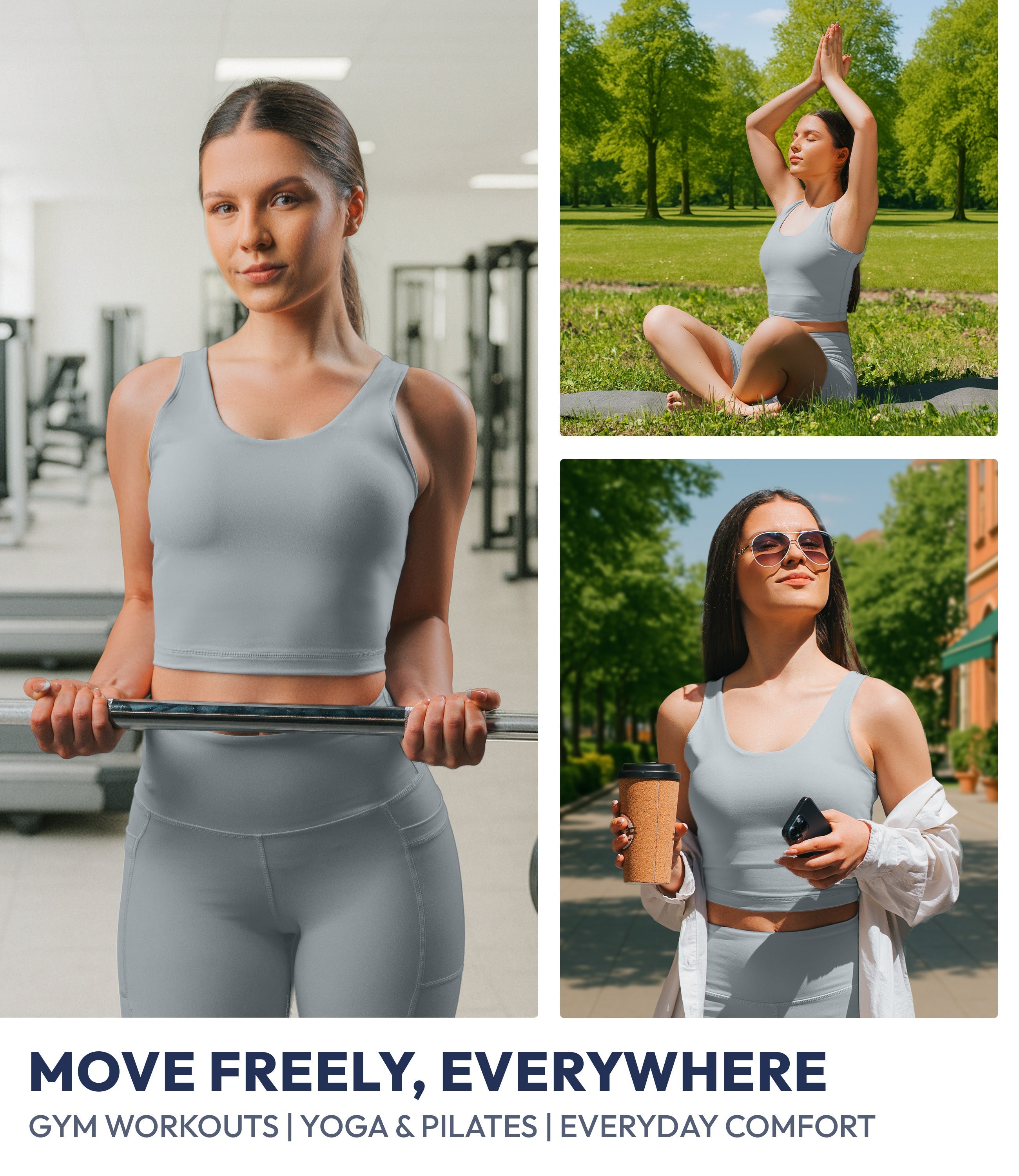 NirLUX™ U Back Sports Bra Longline Tank Top for Women