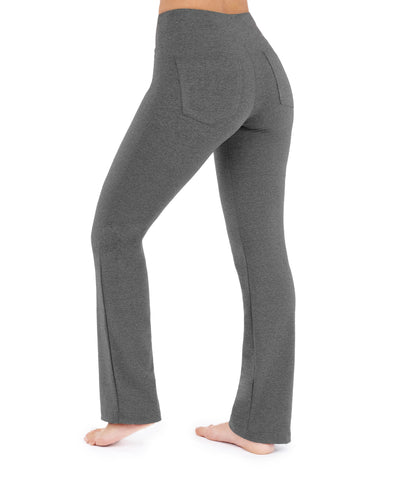 CottoNIR™ Straight-Leg Yoga Pants with Pockets for Women