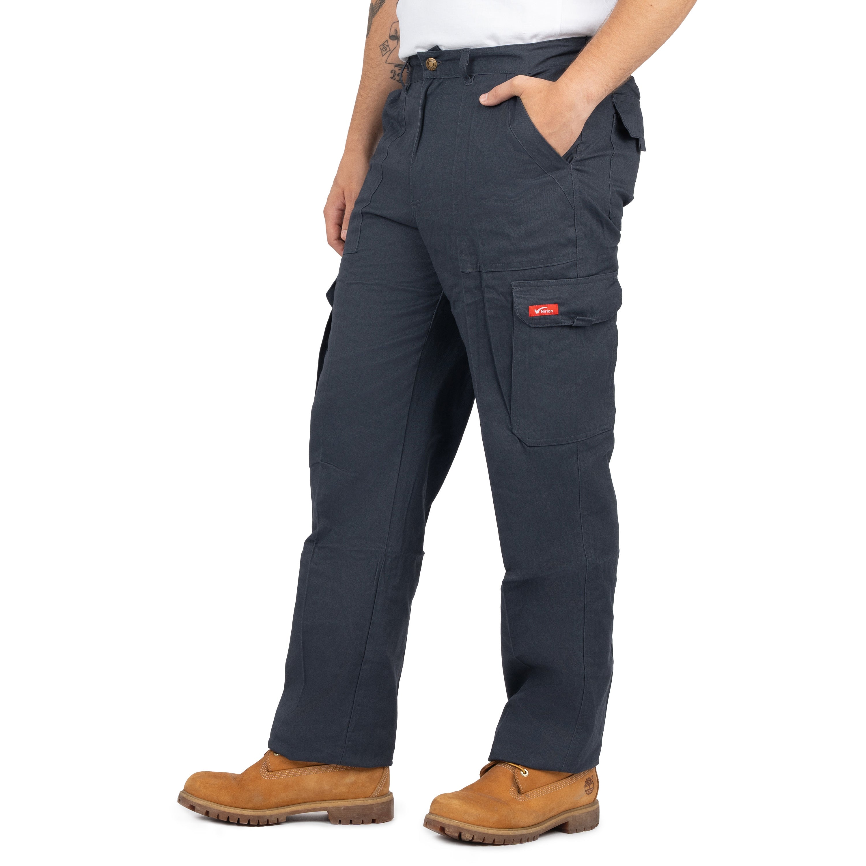 Men’s 6-Pocket Cargo Pants with Elastic Back - Nirlon