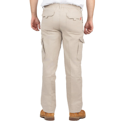 Men’s 6-Pocket Cargo Pants with Elastic Back - Nirlon