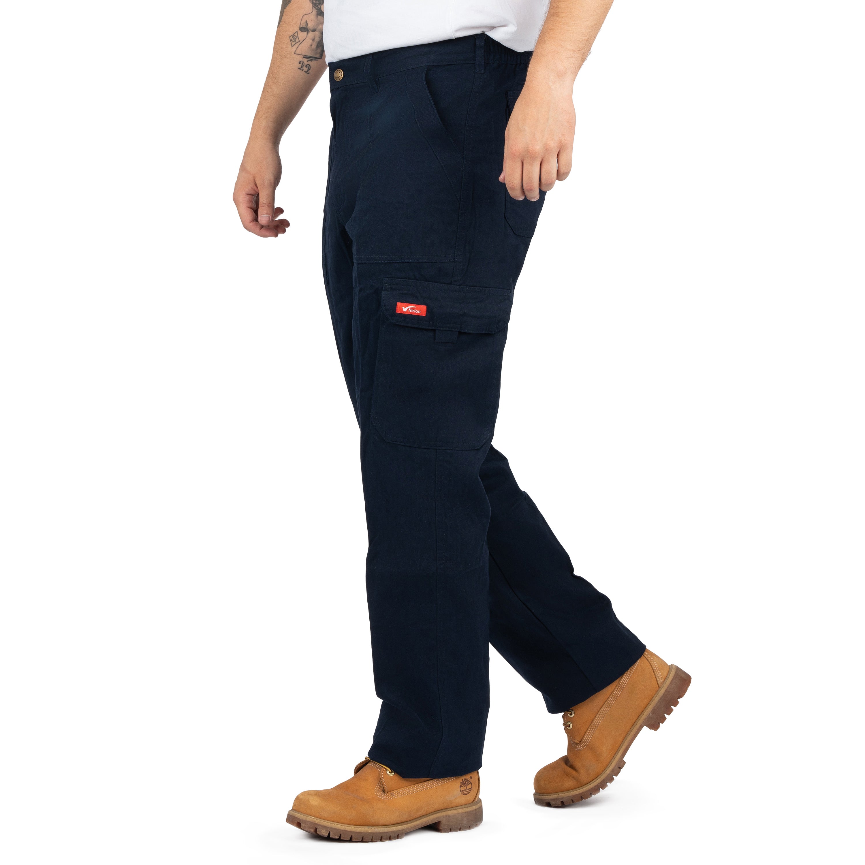 Men’s 6-Pocket Cargo Pants with Elastic Back - Nirlon