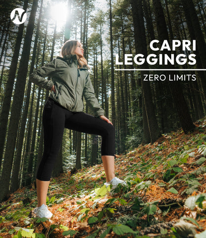 CottoNIR™ High Waist Capri Leggings with Pockets for Women