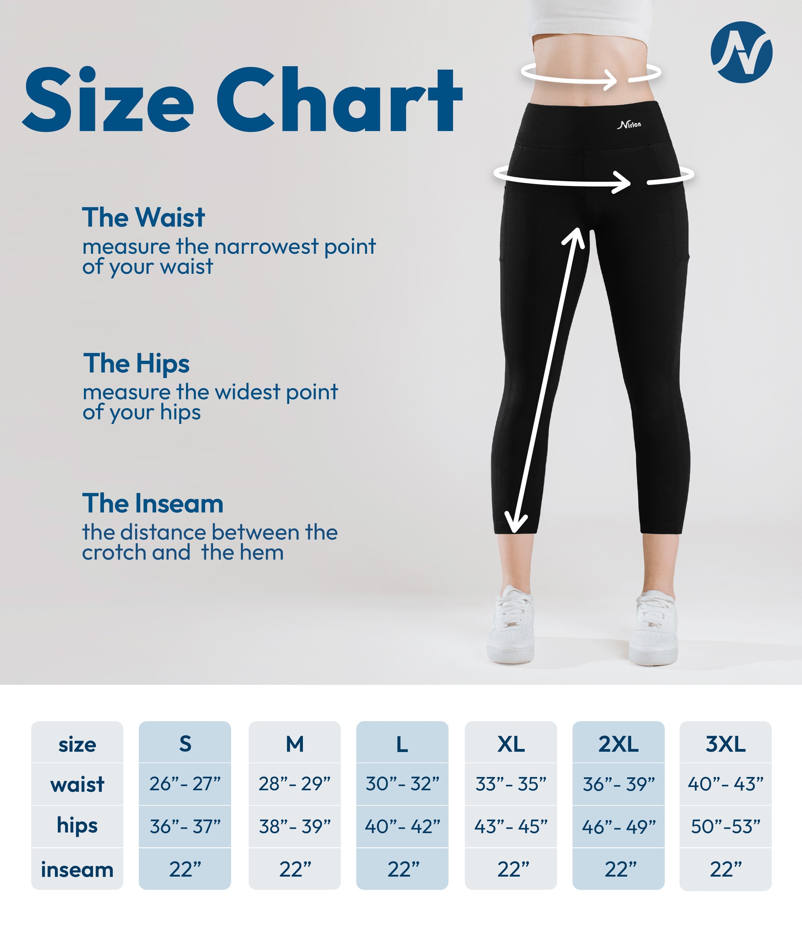 CottoNIR™ High Waist 7/8 Leggings with Pockets for Women