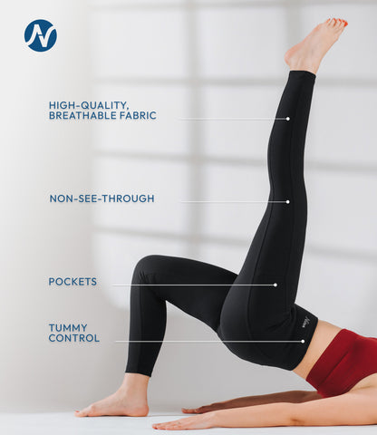 CottoNIR™ High Waist Ankle Leggings with Pockets for Women