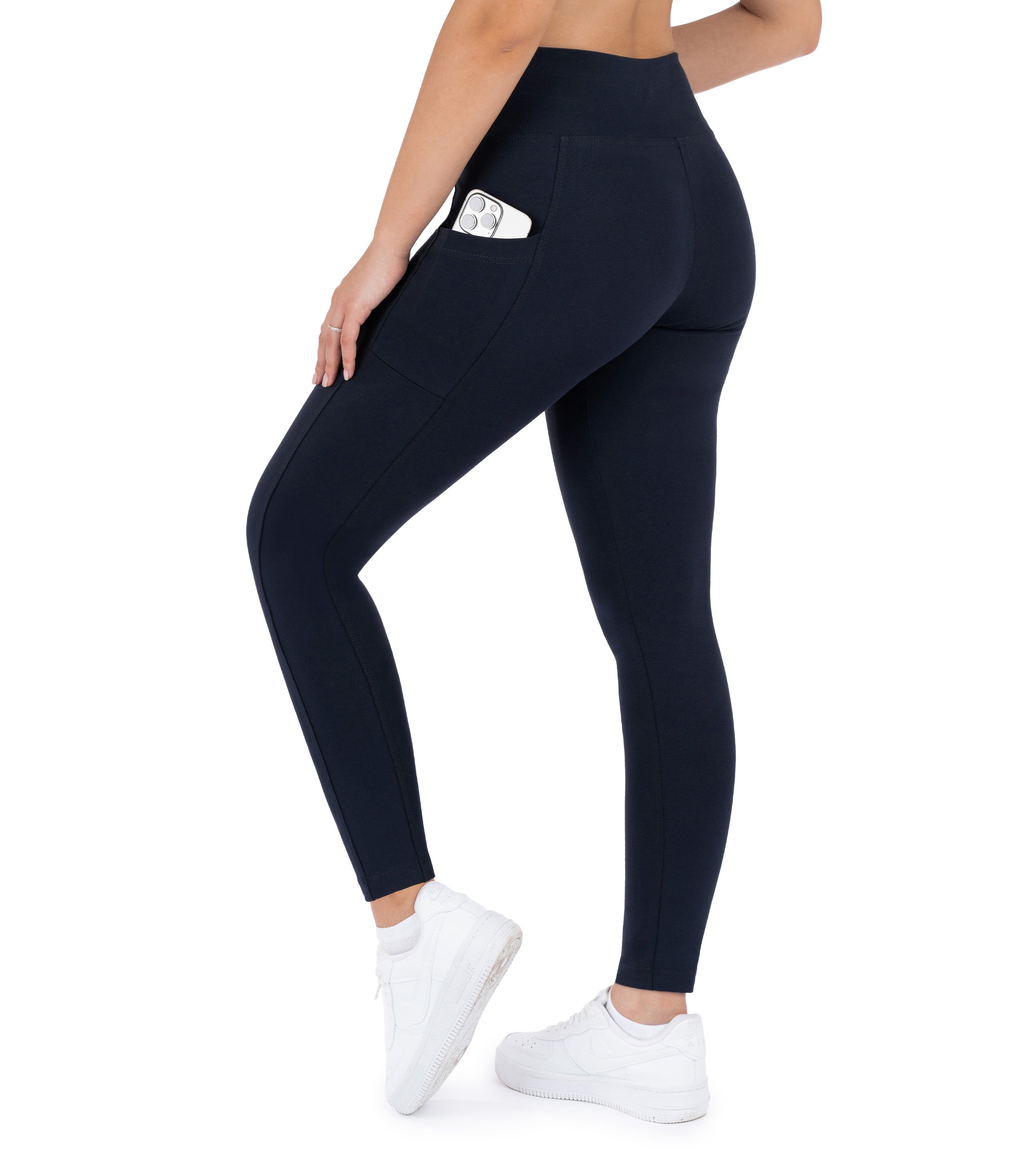 CottoNIR™ High Waist Ankle Leggings with Pockets for Women