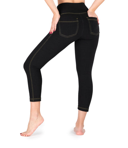 NirJEANS™ High Waist Denim-Look 7/8 Jeggings for Women