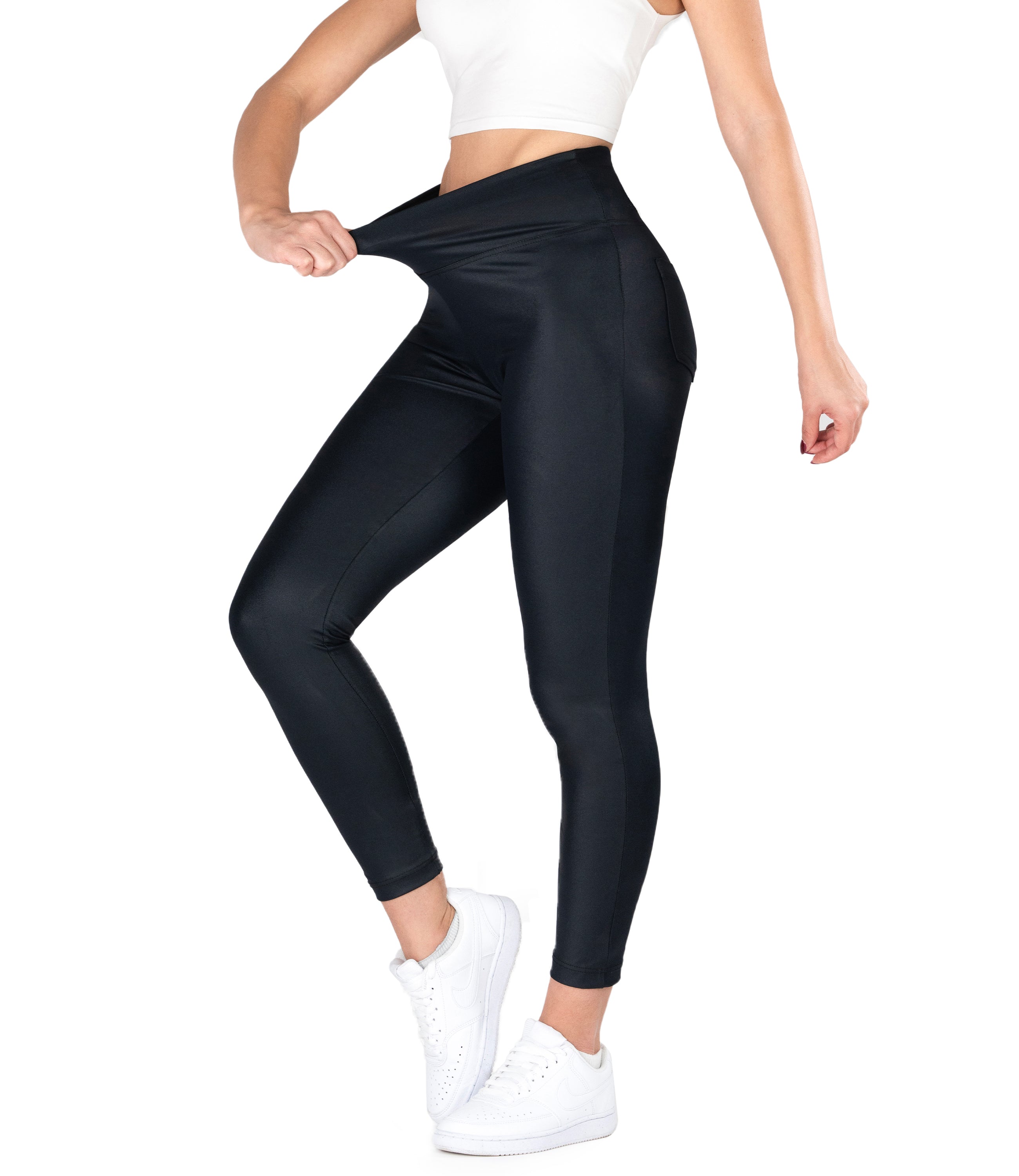 Black Faux Leather Leggings