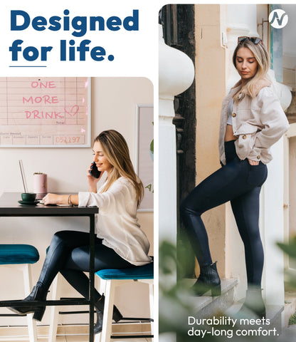 Black Faux Leather Leggings