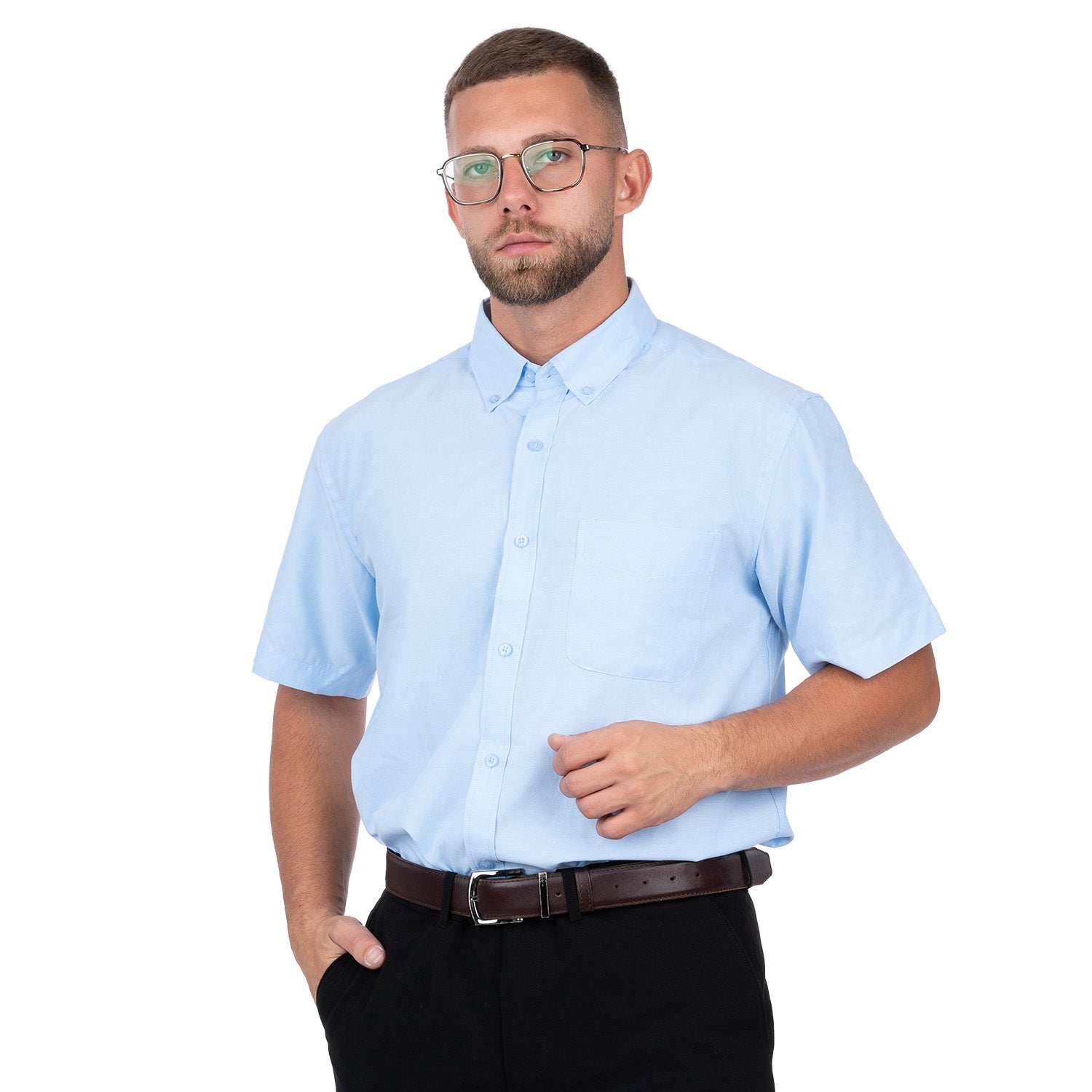 Short Sleeve Oxford Shirt for Men - Nirlon