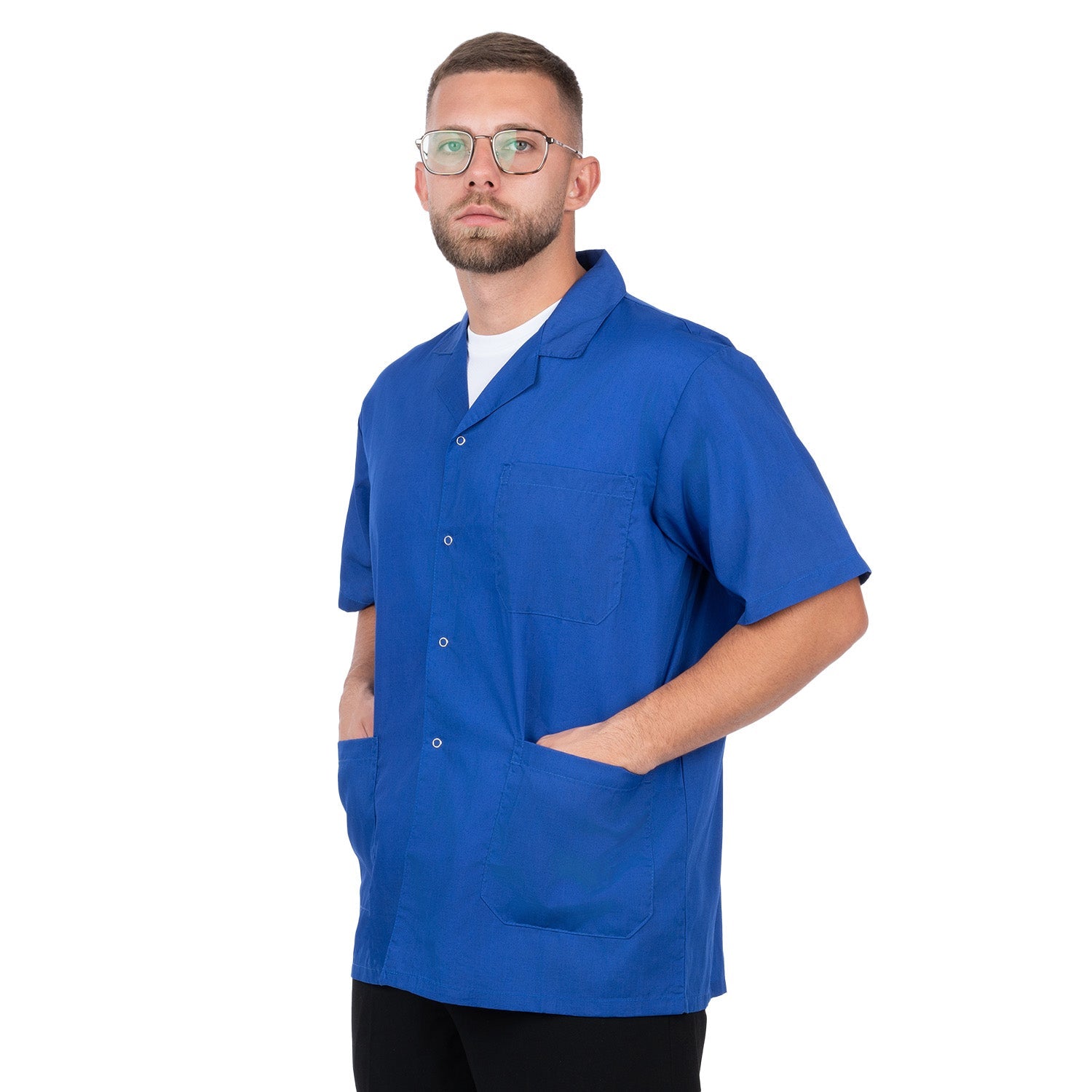 Short Sleeve Lab Coat for Men - Nirlon